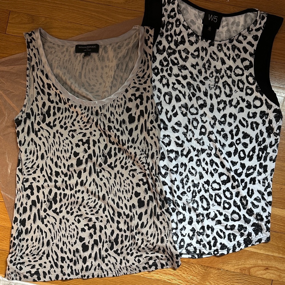 Bundle of 2 Animal Print Tanks, Sz S
